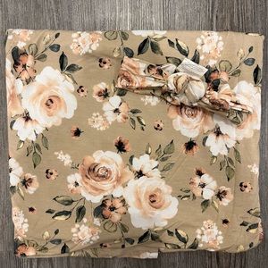 Posh Peanut Sienna Floral Swaddle and Headband